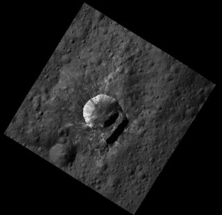 Ceres' Oxo Crater is unique because of the relatively large "slump" in its crater rim.