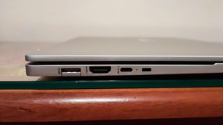 Side-facing view of the HP Pro c640 Chromebook