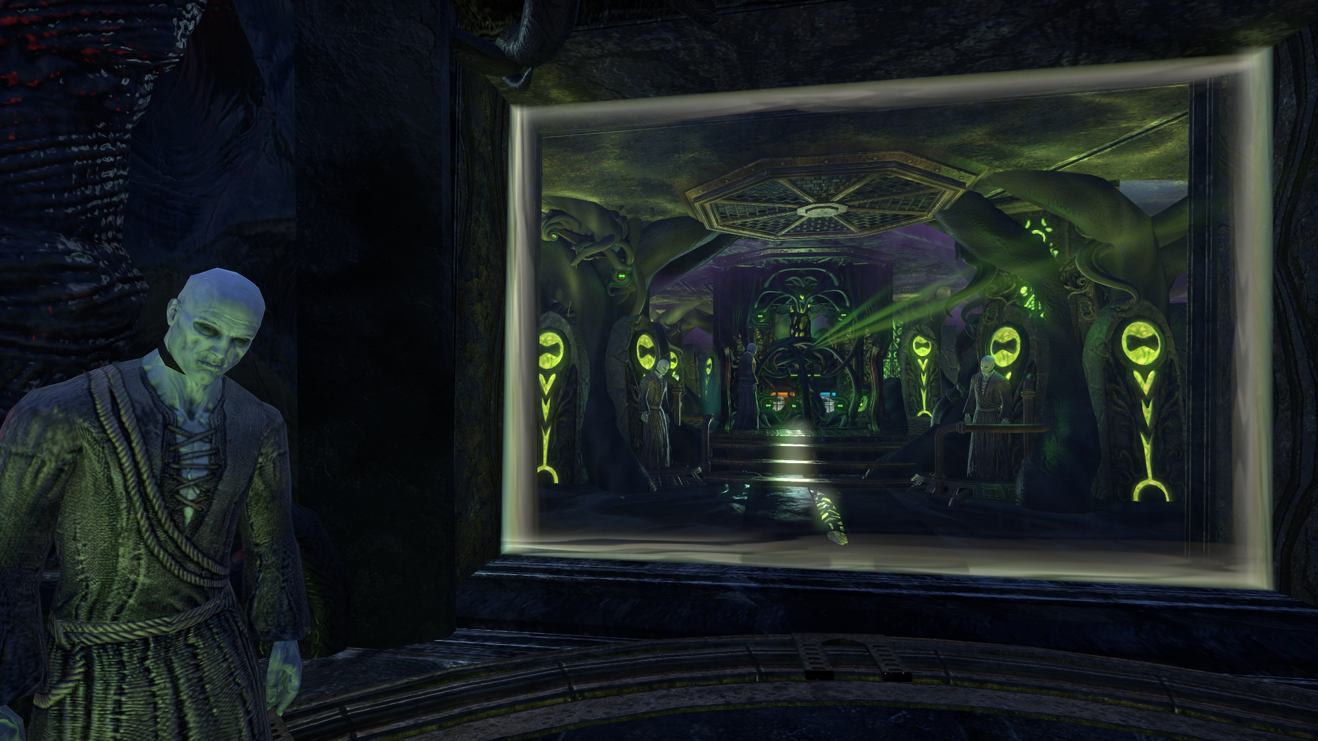 An image of a borg cube rendered in The Elder Scrolls Online's housing system.