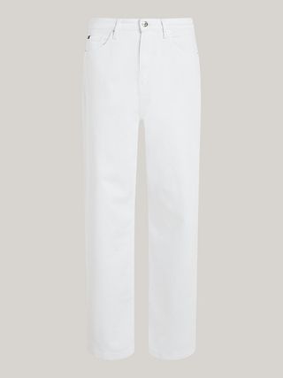 Tommy Hilfiger High Rise Relaxed Straight White Jeans