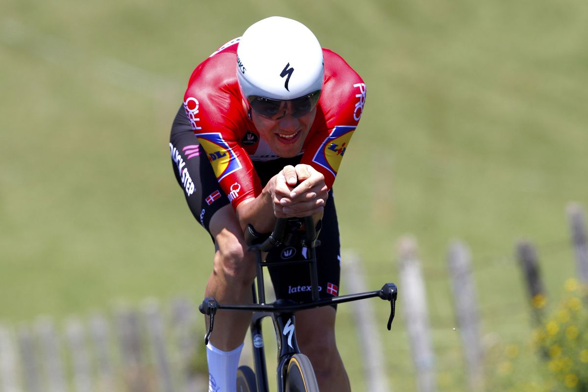 Kasper Asgreen set the fastest time early on
