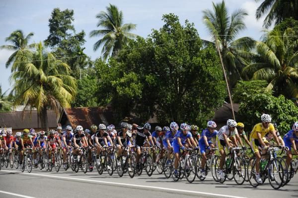 Riders raced in the Indonesian jungle