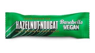 Barebells Vegan Protein Bar on white background