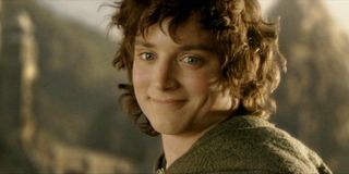 Elijah Wood smiling as Frodo