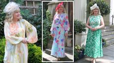 Julie Player wearing 3 outfits suitable for mother of the bride