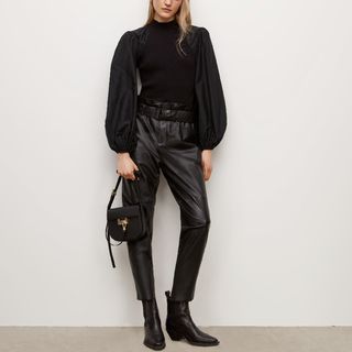 All Saints Orsen Leather Trousers