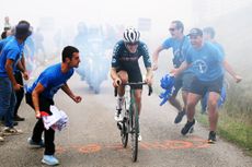 Pablo Castrillo of Spain and Team Equipo Kern Pharma attacks in the breakaway during the La Vuelta - 79th Tour of Spain 2024, Day 15 a 143km stage from Infiesto to Valgrande-Pajares. Cuitu Negru 1835m / #UCIWT / on September 01, 2024 in Pajares, Spain. 