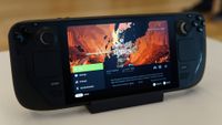 Valve's Steam Deck with Hades ready to launch on screen