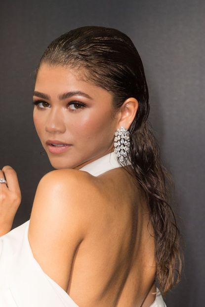 Zendaya's Textured, Slicked-Back Style