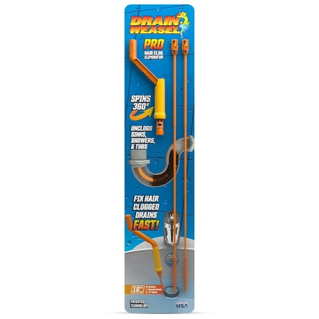 Flexisnake Drain Weasel Pro Snake Hair Clog Remover, Starter Kit 2 Pack