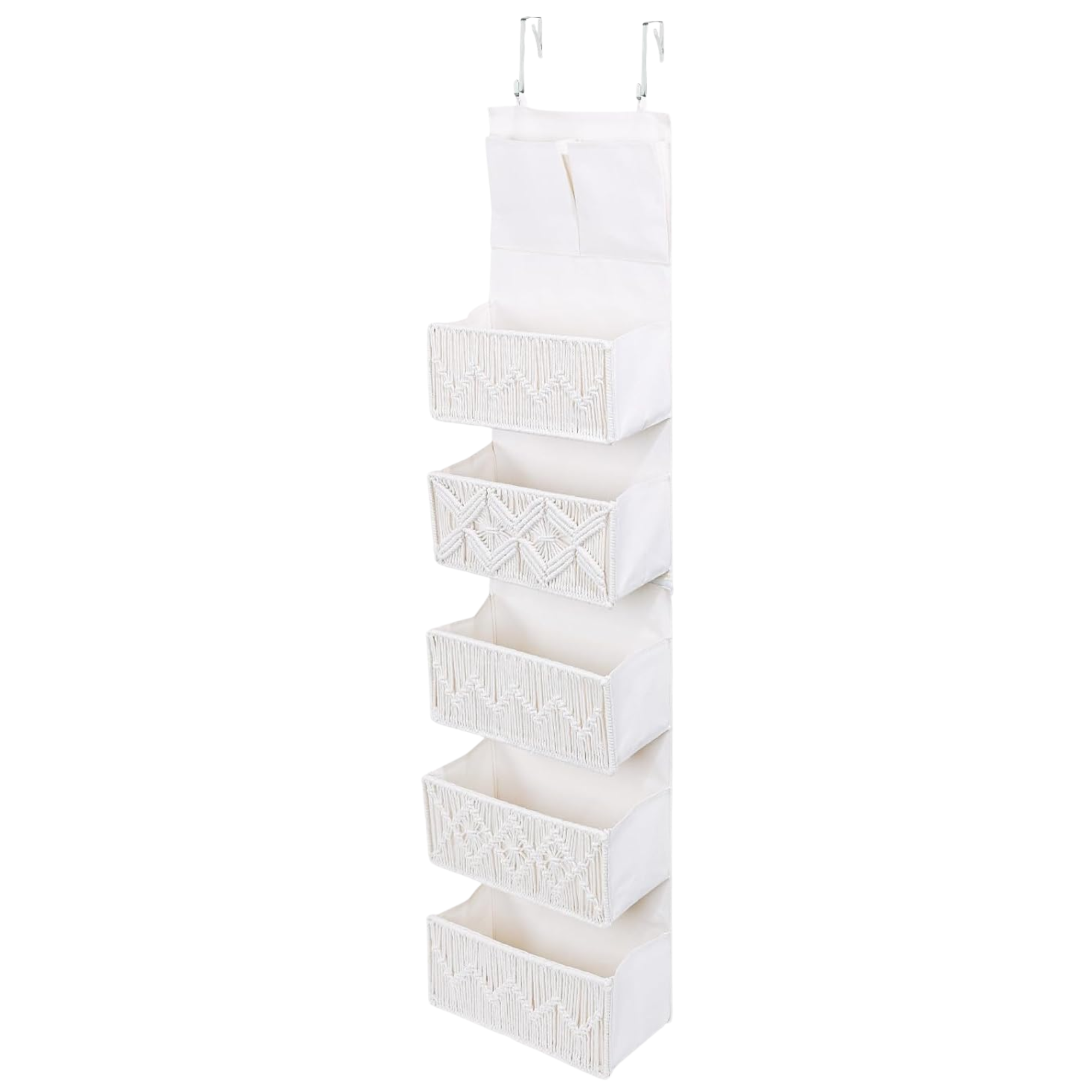 macrame over the door storage organizer