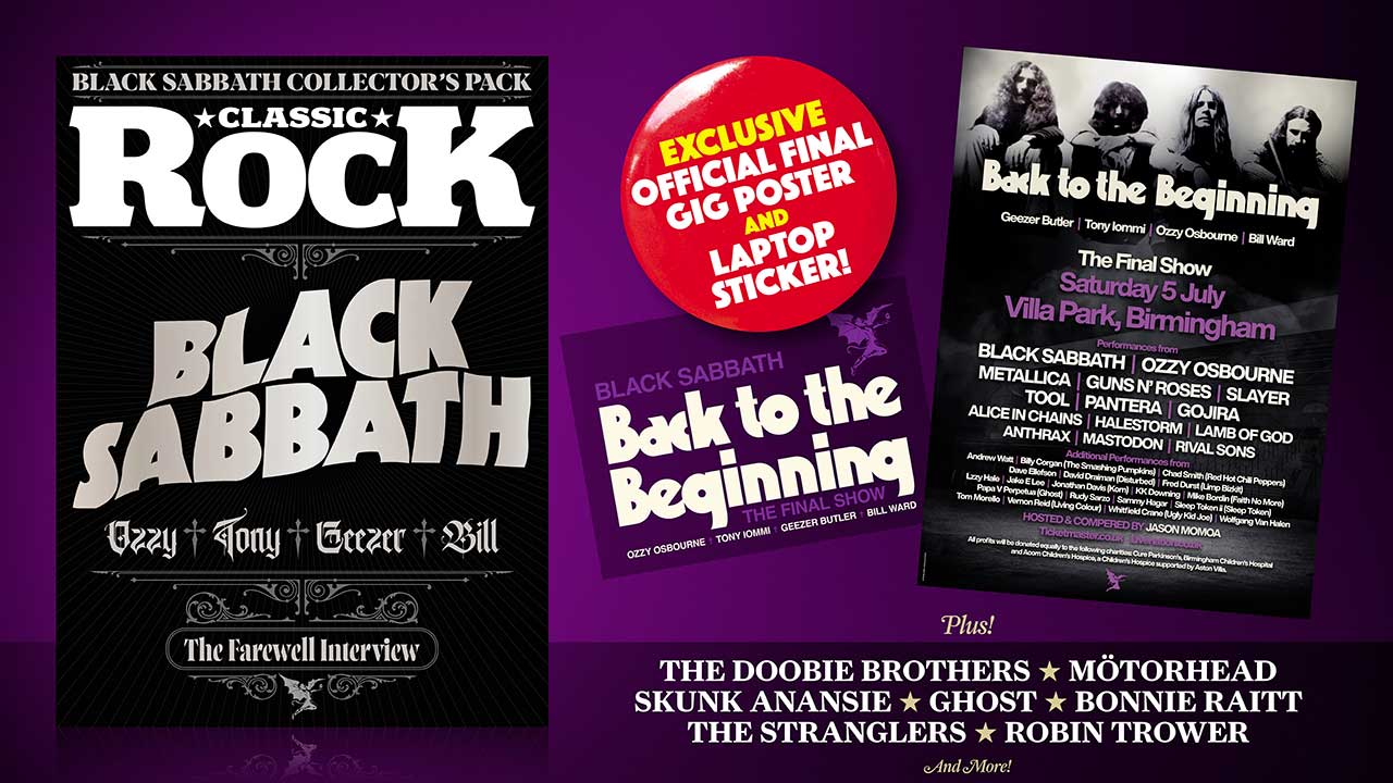 The cover of Classic Rock 341, featuring the Black Sabbath logo