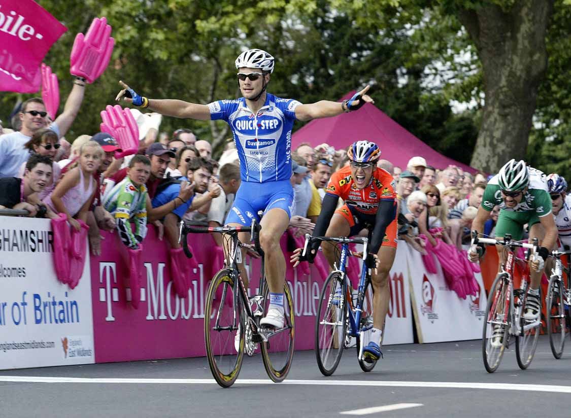 Tom Boonen wins in Matlock at the 2004 Tour of Britain.