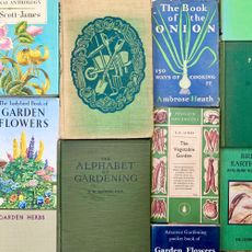 Collection of vintage gardening books