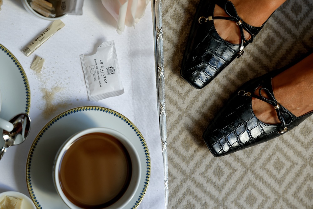 Shay Mitchell gets ready for her appearance at the Dior Fall 2026 fashion show