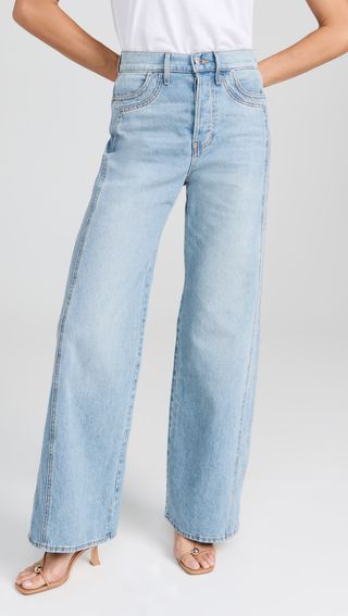 Taylor-Jeans mit hohem Bund und weitem Bein