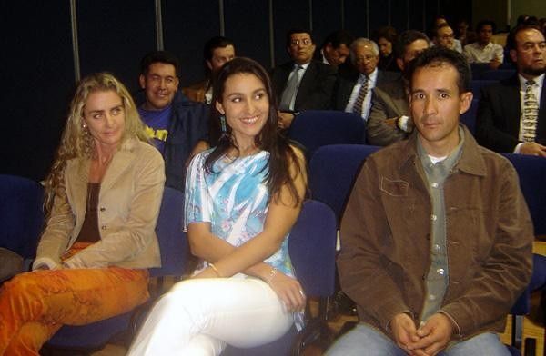 Maria Luisa Calle with Sandra Gomez and Libardo Ni&ntilde;o