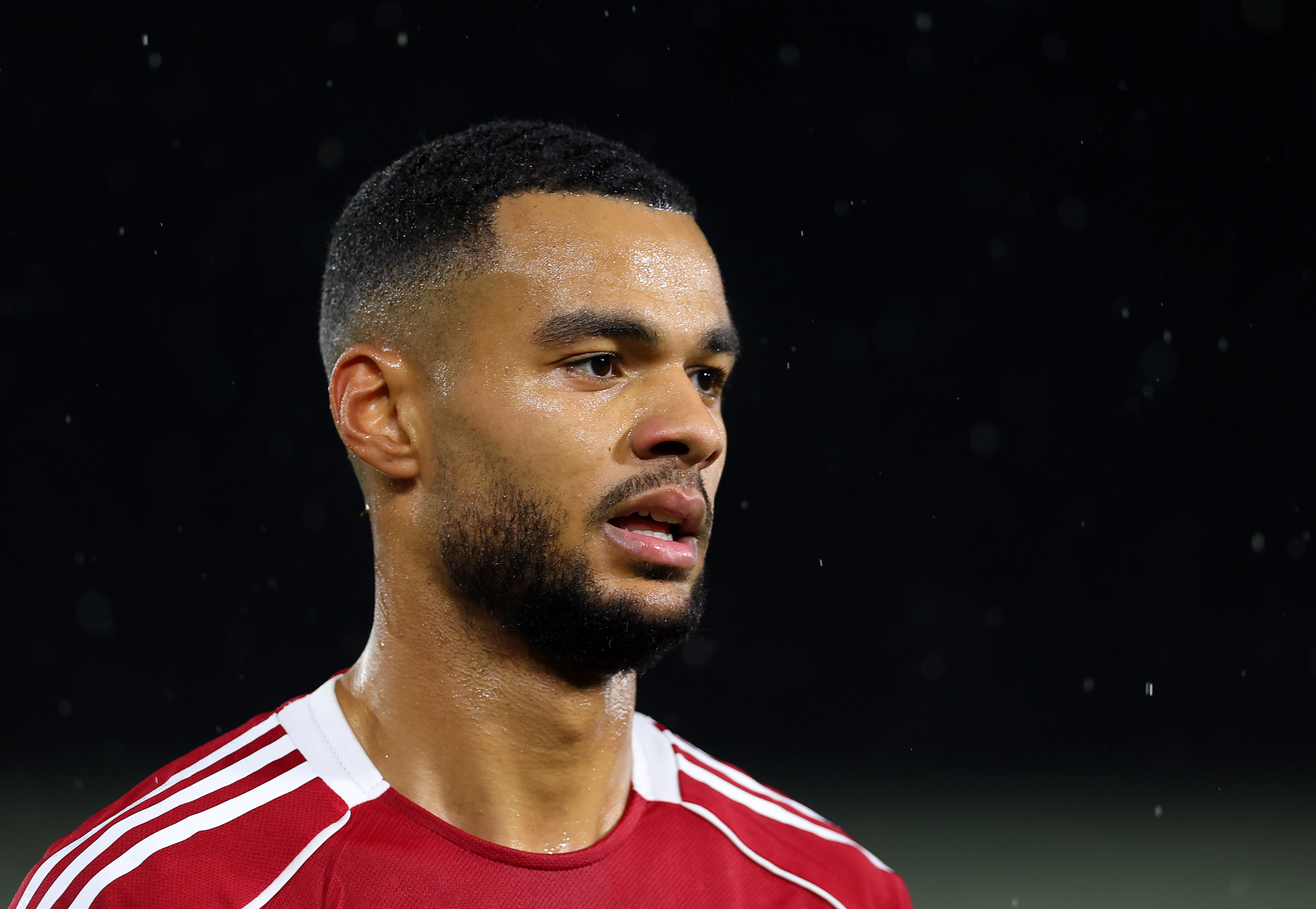 LEEDS, ENGLAND - DECEMBER 06: Cody Gakpo of Liverpool looks on during the Premier League match between Leeds United and Liverpool at Elland Road on December 06, 2025 in Leeds, England. (Photo by Molly Darlington/Getty Images)
