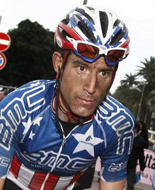George Hincapie (BMC) looking a bit shell shocked after the race.