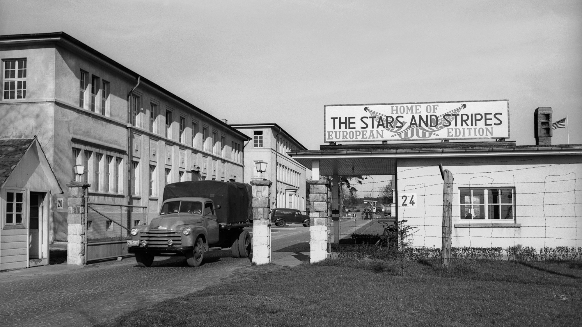 The headquarters for the Stars and Stripes&rsquo; European publication is seen in Germany in 1952