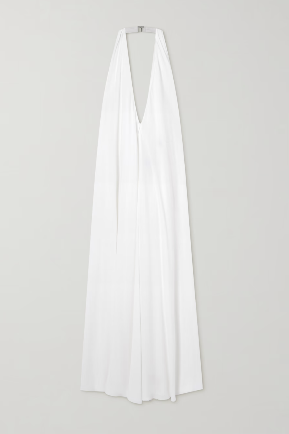 Norma Open-Back Gathered Crepe Maxi Dress