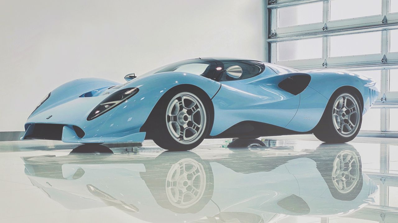De Tomaso P72 in a warehouse