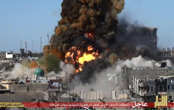 Bomb blast in Ramadi.