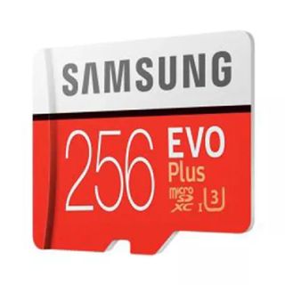 Product shot of Samsung 256GB EVO Plus MicroSDXC, one of the best Nintendo Switch SD cards