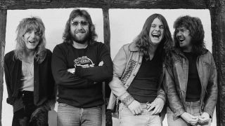 L-R Randy Rhoads, Lee Kerslake, Ozzy Osbourne and Bob Daisley