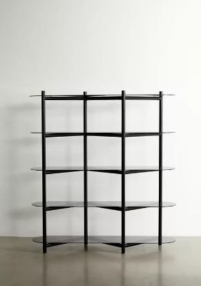 Multi-tier modern bookshelf.
