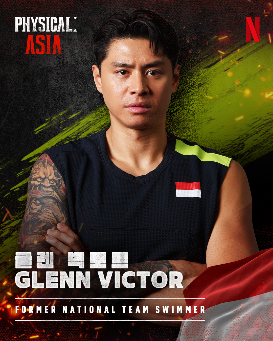 Glenn Victor's portrait for Netflix's 'Physical: Asia.'