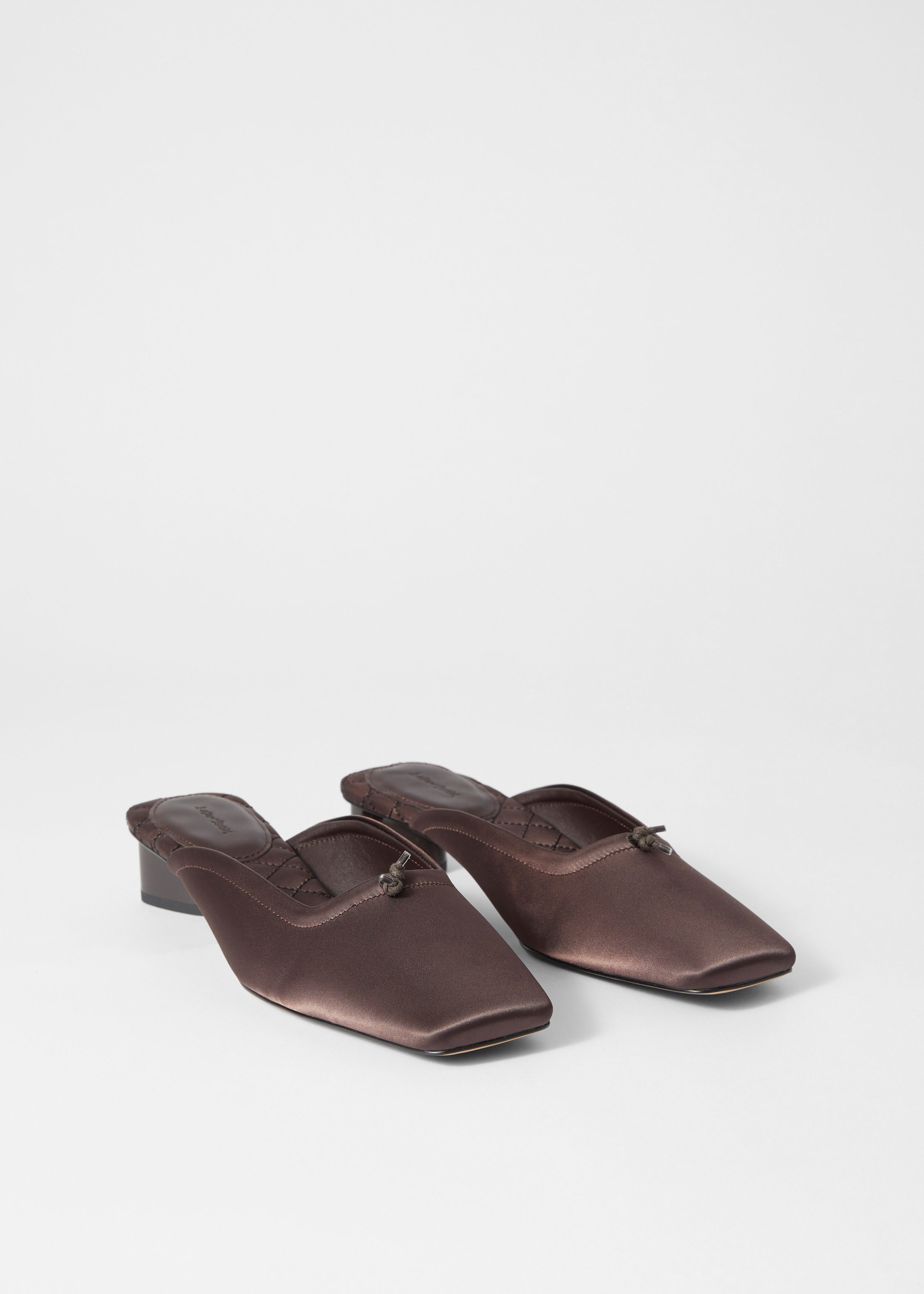 Square-Toe Satin Mules