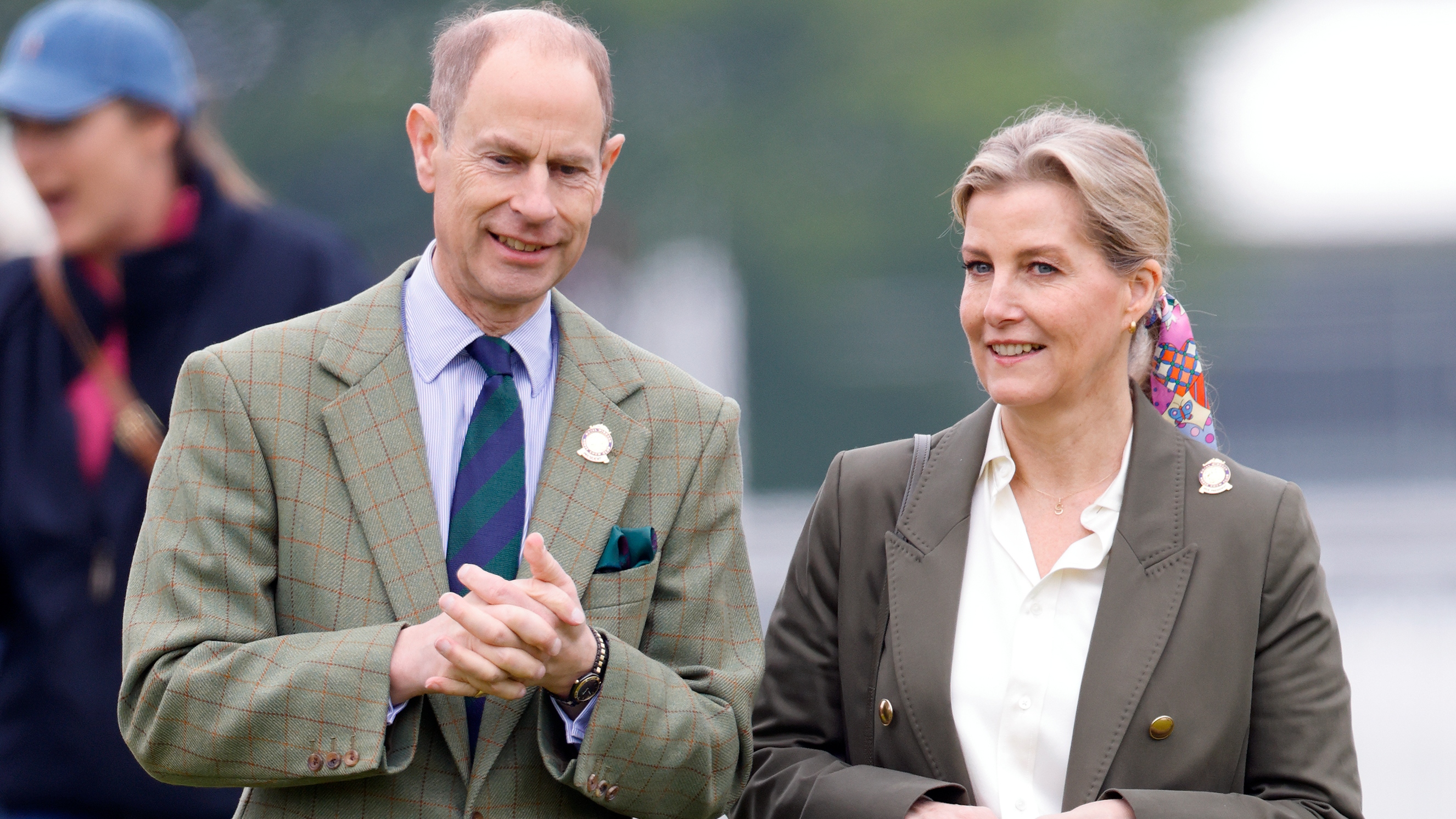 Prince Edward and Sophie, Duchess of Edinburgh attend day 2 of the 2024 Royal Windsor Horse Show in Home Park, Windsor Castle on May 2, 2024