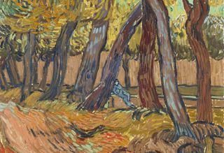 Vincent van Gogh (1853 – 1890) Avenue of Poplars in Autumn 1884 Oil on canvas on panel 990 x 657 mm Van Gogh Museum, Amsterdam (Vincent van Gogh Foundation).