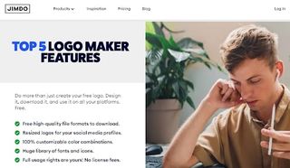Jimdo review: screenshot of logo maker features