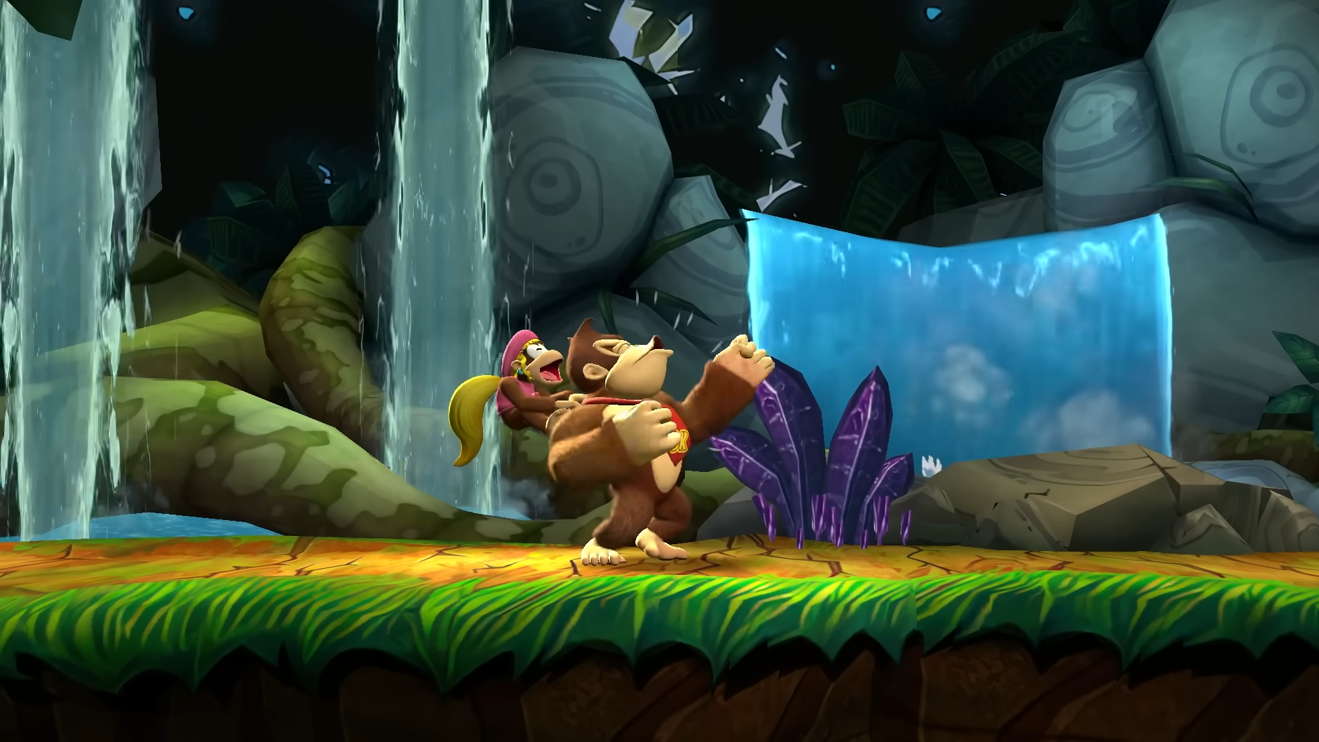 Donkey Kong and Dixie Kong in Returns HD
