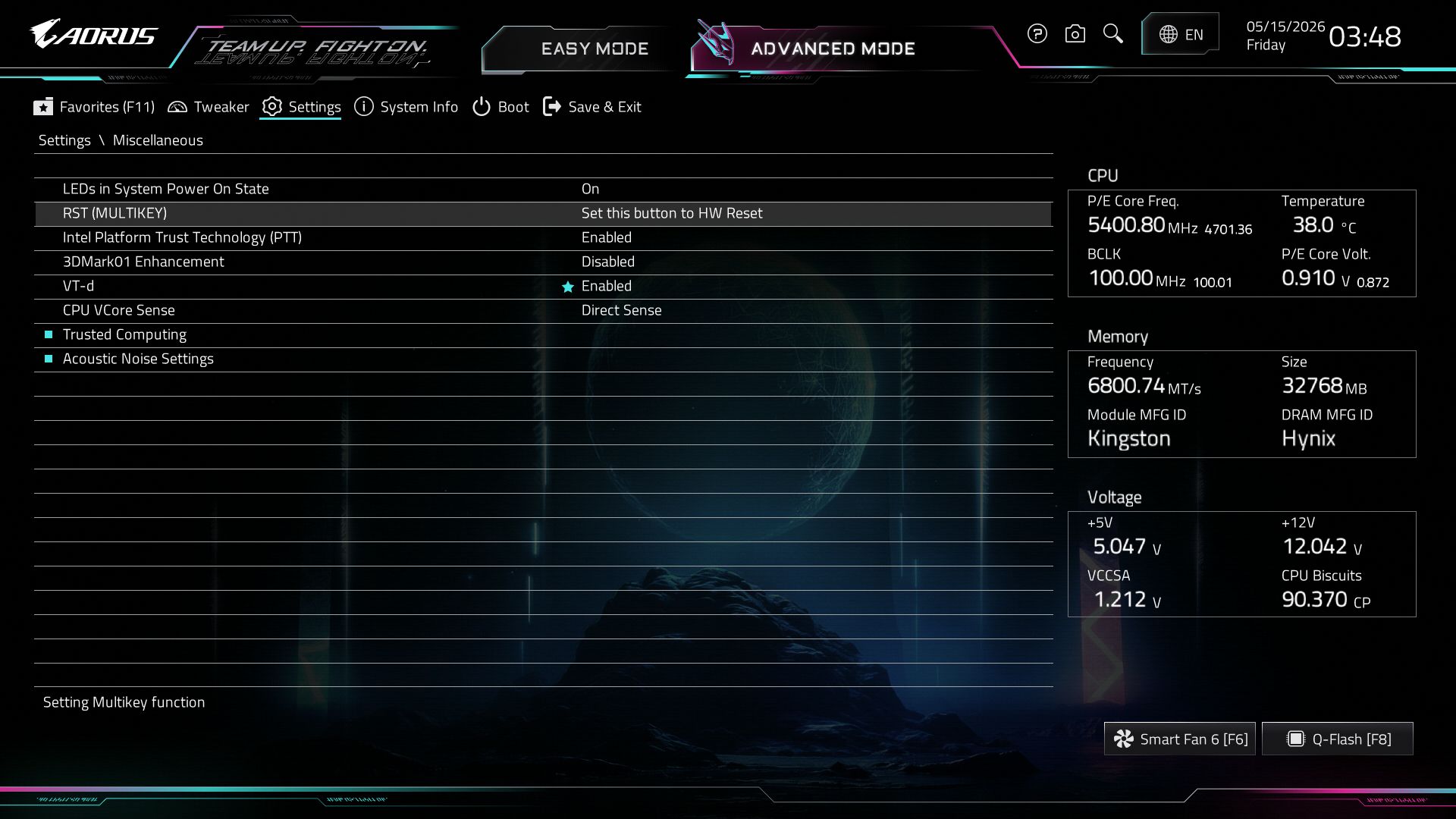 Gigabyte Z890 Aorus Elite Wifi7 Plus - BIOS