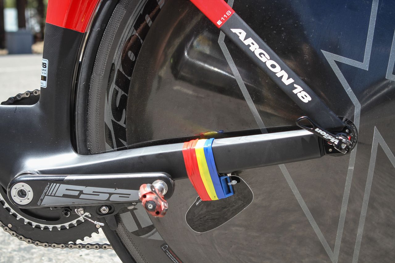 Even Tvetcov's timing chip had the Romanian national champion treatment