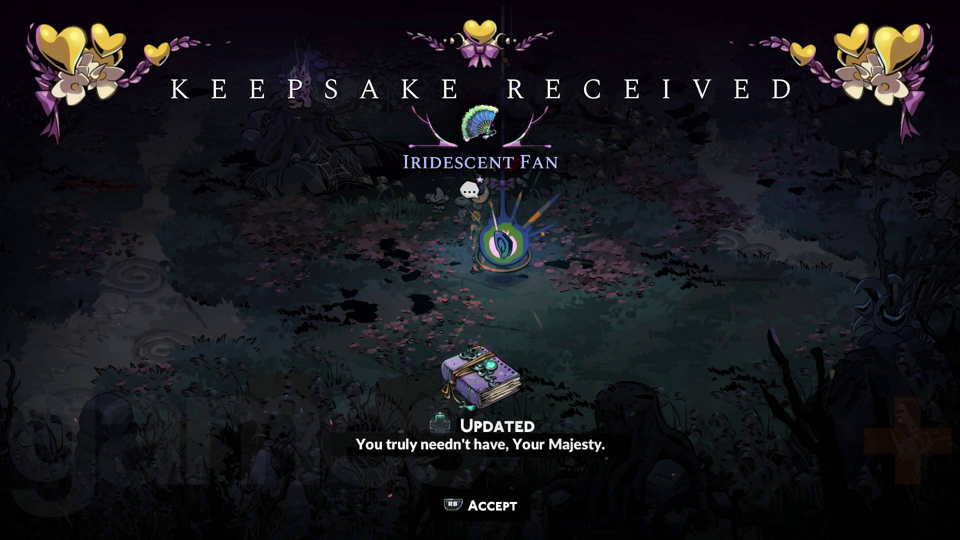 Hades 2 Hera Keepsake Iridescent Fan