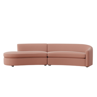 pink bumper sectional sofa