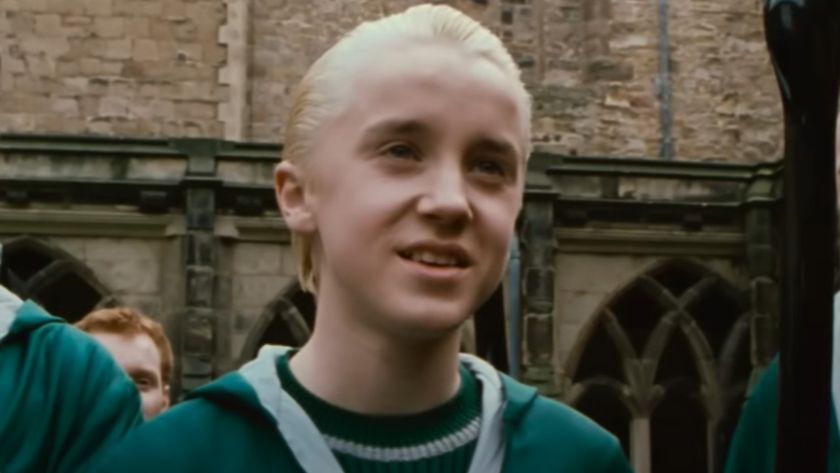 Draco Malfoy in Quidditch gear. 