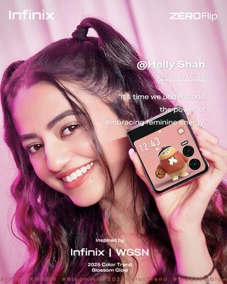 Helly Shah carries her ZEROFlip phone