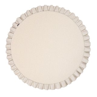 gifts for kids boucle cream round playmat with ruffles around the rim