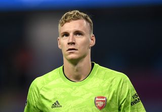 Arsenal goalkeeper Bernd Leno was at fault for Rapid Vienna's goal