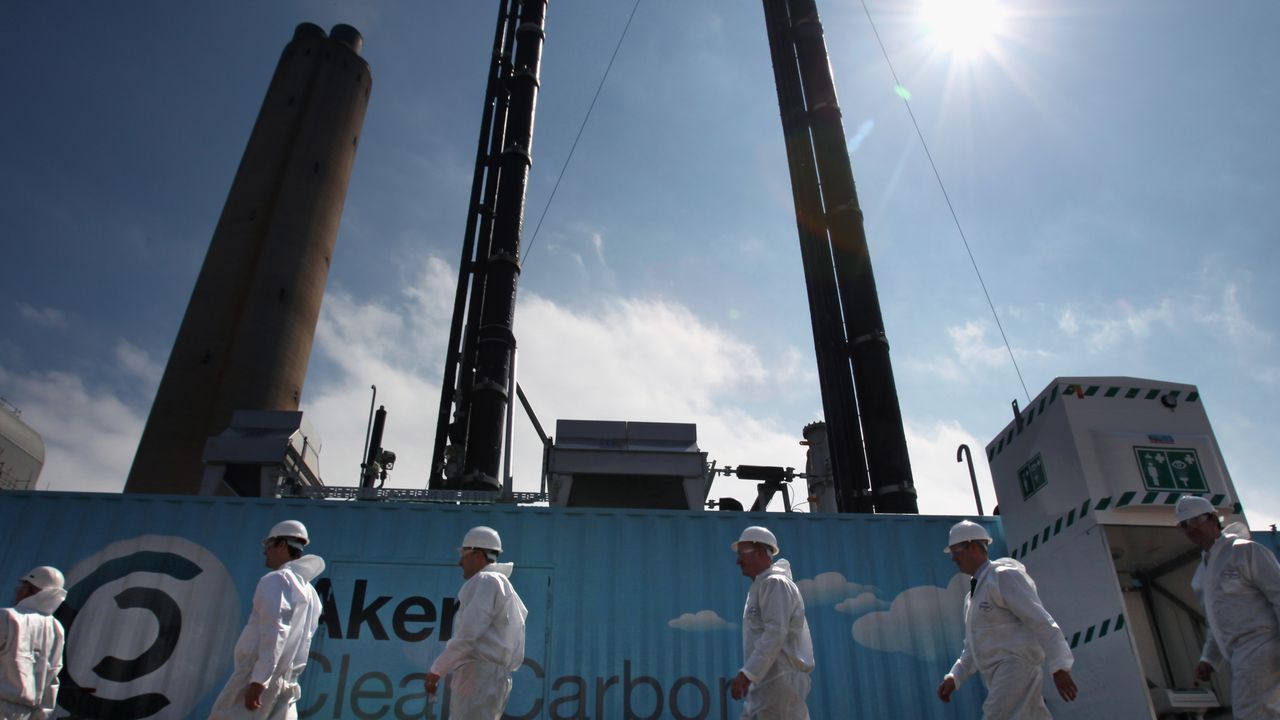 A carbon capture facility in Longanet, Scotland