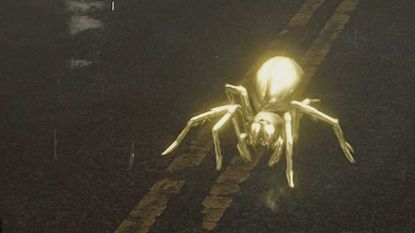 A golden spider in the Resident Evil Requiem Leon Must Die Forever minigame