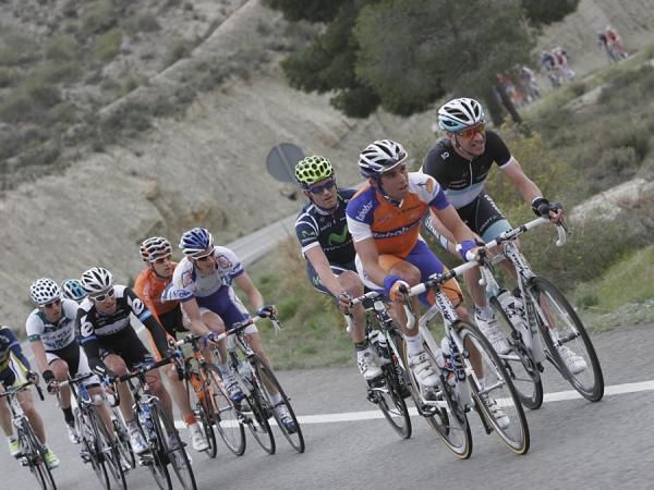 Michael Matthews (Rabobank) and Jens Voigt (Leopard Trek) at the front of the early break.