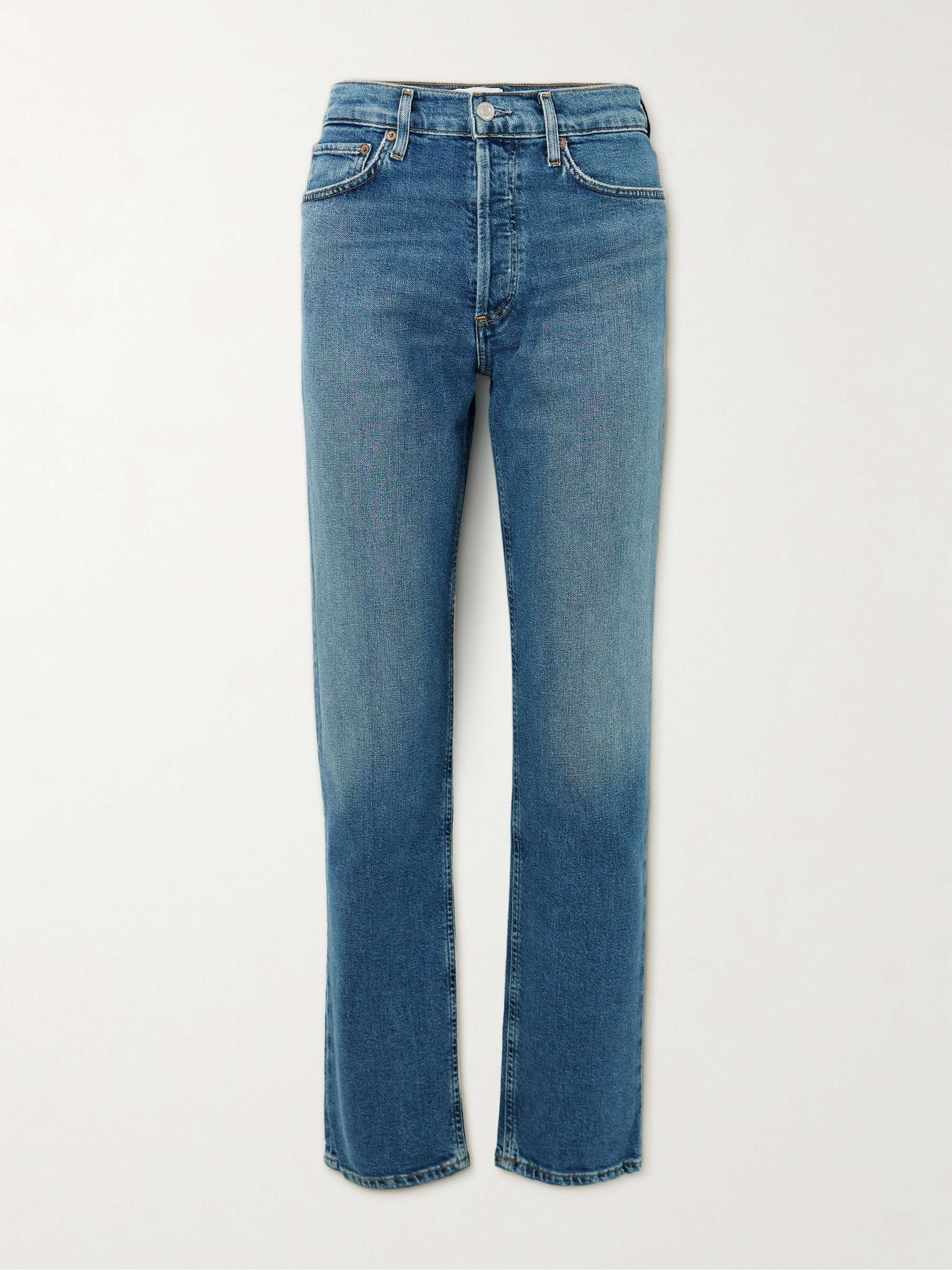 &#039;90s Pinch Waist Long High-Rise Straight-Leg Jeans