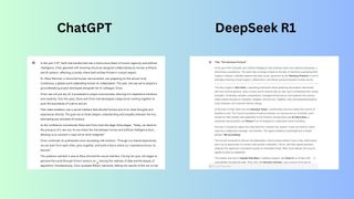 ChatGPT vs DeepSeek R1 screenshot