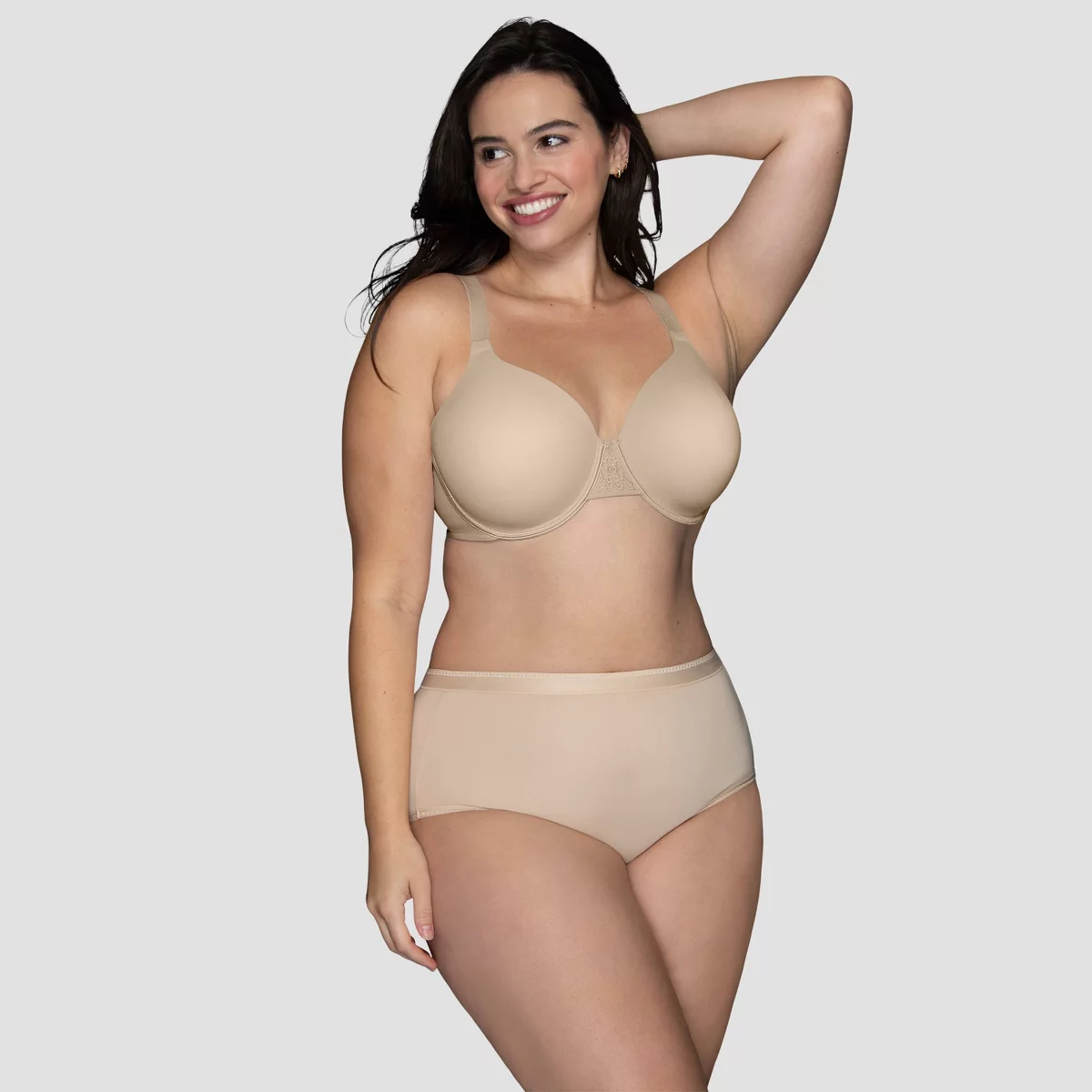 Vanity Fair Lingerie Women's Smoothing Underwire T-Shirt Bra Inspired by You - Beige 44d: Adjustable Strap, Molded Cup